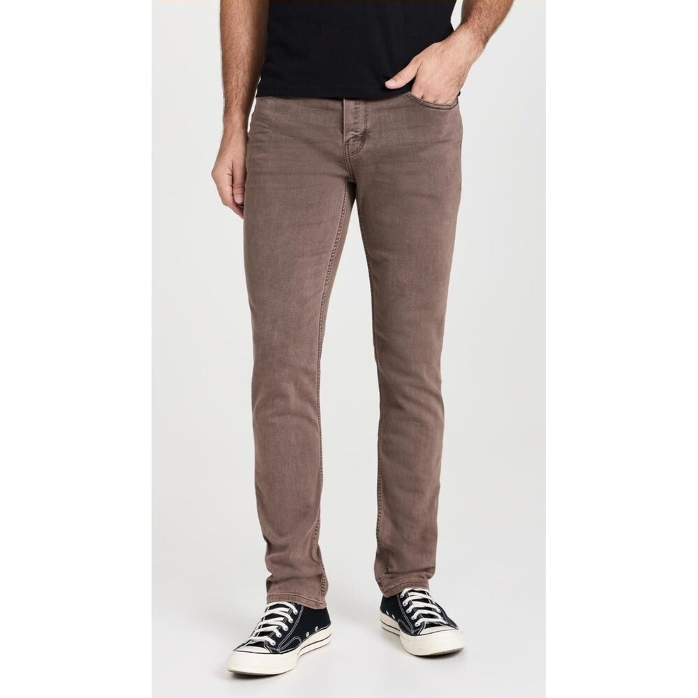 Paige Federal Slim Straight Seal Brown Denim Jeans Men's Size 34x32